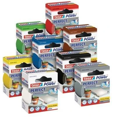 Tesa extra Power Perfect medžiaginė juosta 2,75m 38mm žalia