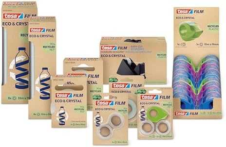 Tesa ECO* & CRYSTAL, 1 rolka 10mX19mm Blister, su podajnikiem