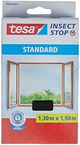 TESA MOSKITIERA OKIENNA Juoda 1,3m x 1,5m STANDARD
