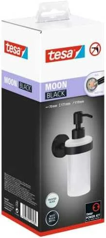 Dozownik do mydła Tesa TESA MOON Juodas 40565-00000-00 Muilo dozatorius 200 ml Juodas matinis matinis stiklas