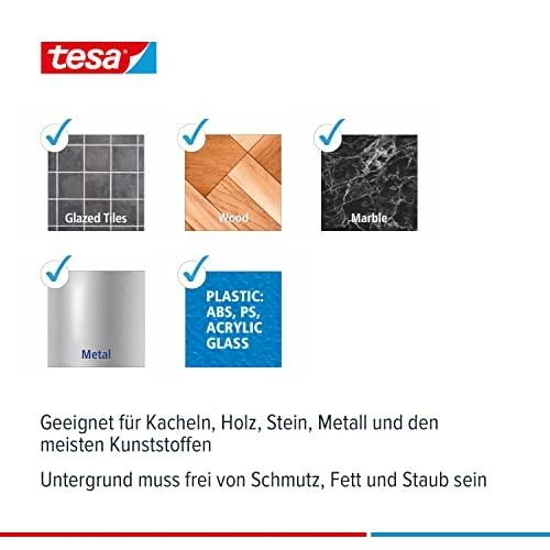 Tesa Powerbond Montageband itin tvirta juosta, 5 m, 19 mm