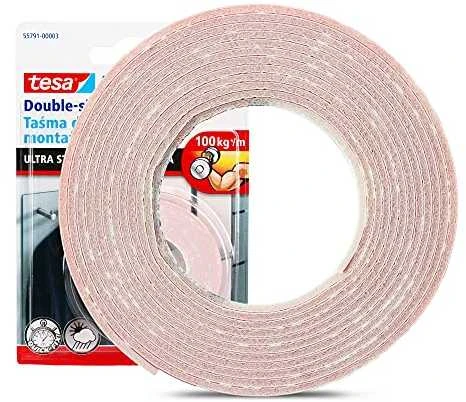 Tesa DVIPUSĖ LIPNIOJI JUOSTA „ULTRA STRONG“ (1,5 m X 19 mm)