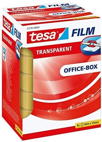 Tesa tesafilm Office Box 6 rolki 66m 25mm transparent