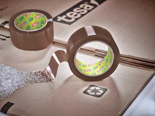 Tesa tesapack adhesive tape Eco* ultra strong PP, 66m x 50mm, ruda, 58299