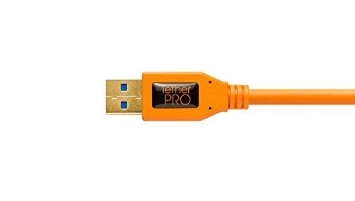 USB kabelis - Tether Tools Pro USB 3.0 Micro-B 4.6m aukštos matomumo oranžinis