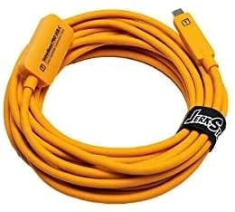 Tether Tools Boost Pro geltonas USB-C laidas suvyniotas