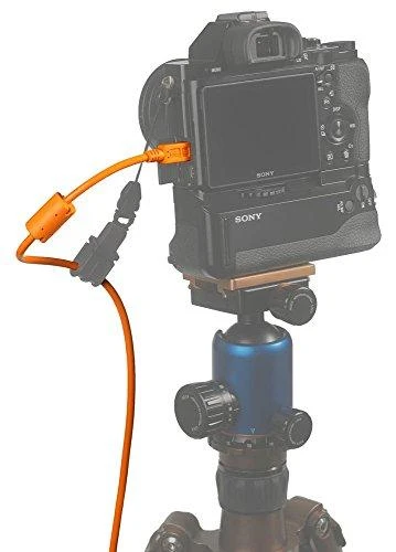 USB kabelis - Tether Tools Pro USB 2.0 Micro-B 4.6m ryškiai oranžinis