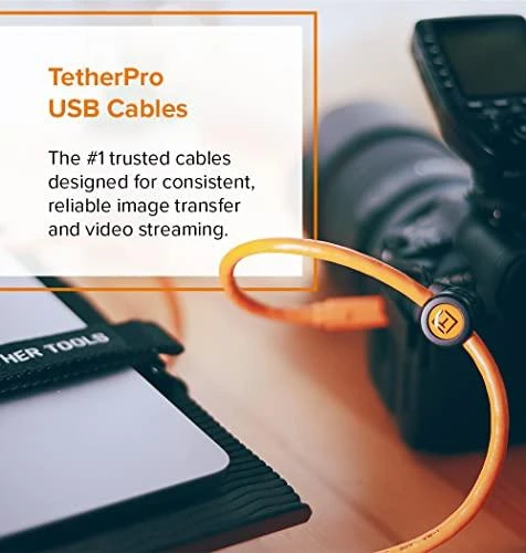 Tether Tools TetherPro 4,6 m kabelis USB 3.0 į USB-C Oranžinis CUC3215