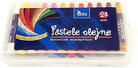 Tetis Šešiakampės aliejaus pastelės KT020 -AF - 24 spalvos