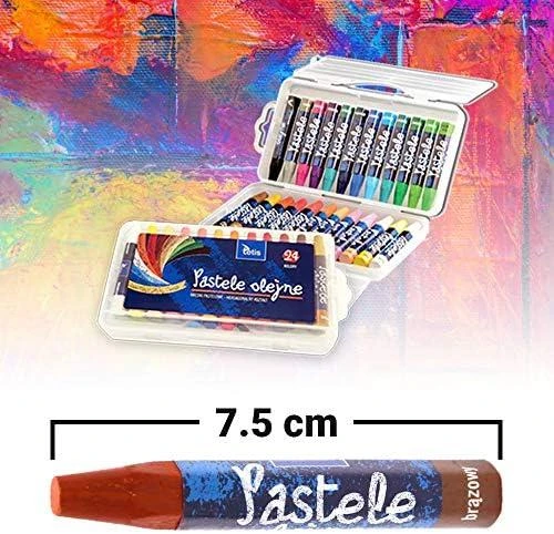 Tetis Šešiakampės aliejaus pastelės KT020 -AF - 24 spalvos