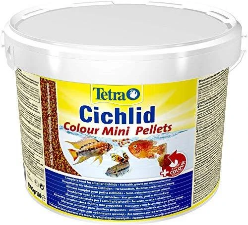 Tetra Cichlid Color Mini Pellets 10L wiader.maistas žuvims,małe cichlidice