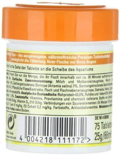 TetraTips Futtertabletten 75tbl.pašaras visoms dek.žuvim