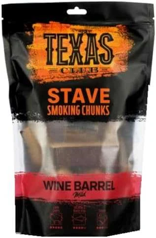 TEXASCLUB Ąžuolinių vyno statinių rūkymo kaladėlės, 15vnt.