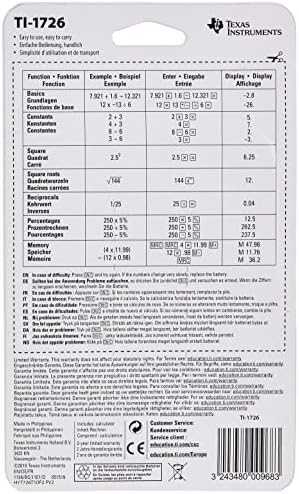 Texas Instruments Texas Instruments TI 1726 skaičiuotuvas