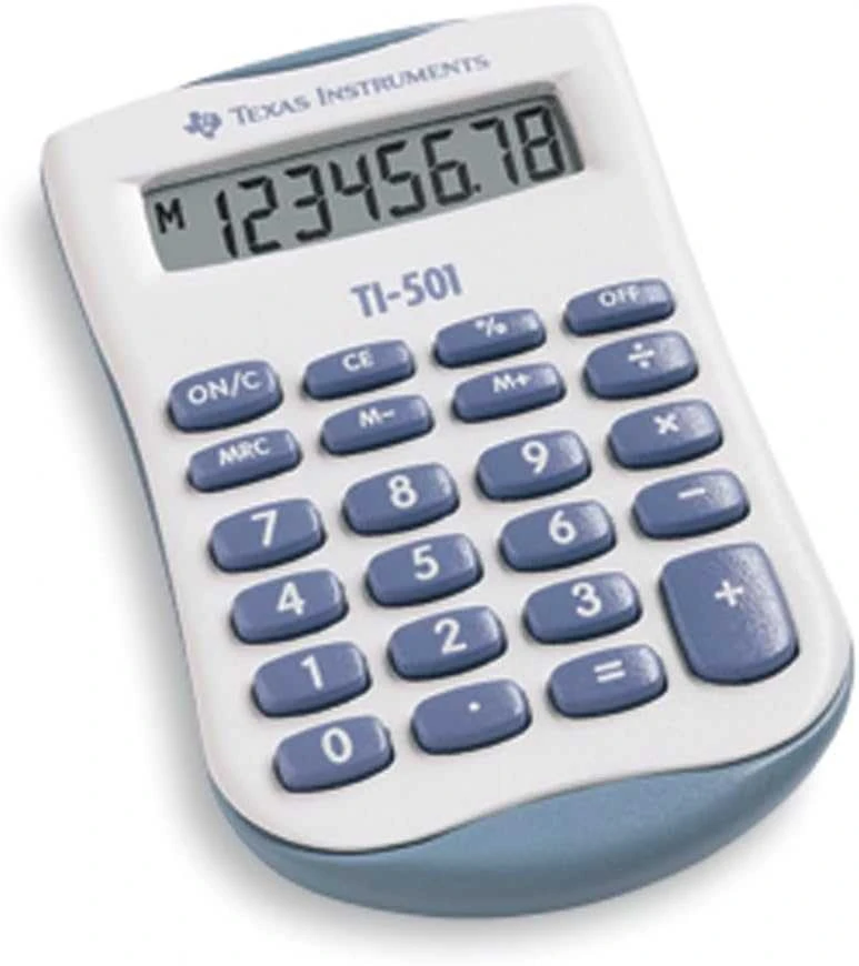 Texas Instruments TI-501 melsvais mygtukais