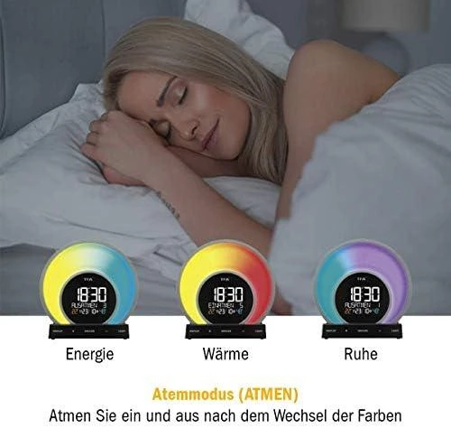 TFA 60.2026.01 SOLUNA Žadintuvas su funkcija zmiany koloru