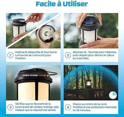 Thermacell UODUS ATBAIDANTIS ĮRENGINYS ŽIBINTAS (1 dujų kasetė + 3 plokštės)