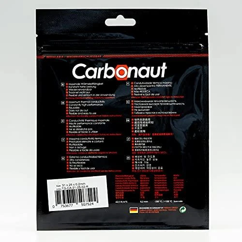 Thermal Grizzly Terminis Grizzly Carbonaut 25 x 31 mm x 0,2 mm (TG-CA-31-25-02-R)