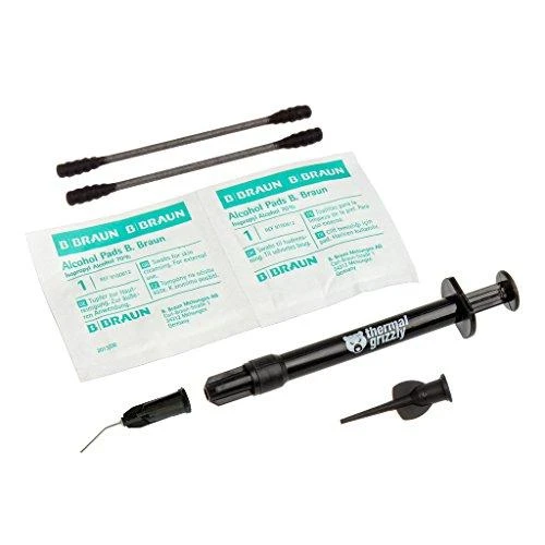 Thermal Grizzly | Terminis tepalas "Conductonaut" 1g | universalus | Šilumos laidumas: 73 W/mk; Klampumas: 0,0021 Pas; Tankis: 6,24g/cm3; Temperatūra: 10 °C / +140 °C; Sudėtis: 1 g