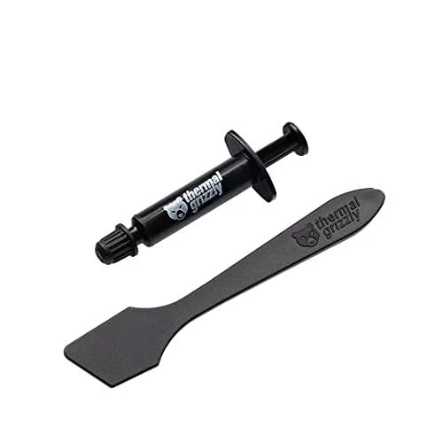 Thermal Grizzly | Terminis tepalas "Kryonaut" 1g | universalus | Šilumos laidumas: 12,5 W/mk * Šiluminė varža: 0,0032 K/W * Elektros laidumas: 0 pS/m * Klampumas: 130-170 Pas * Specifinis svoris: 3,7g/cm3 * Temperatūra: -200 °C / +350 °C W