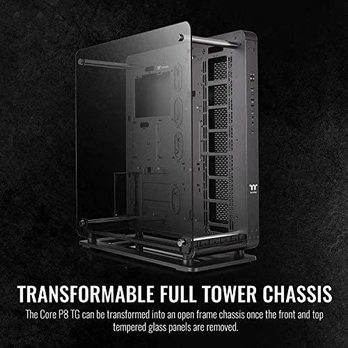 Thermaltake Core P8 Juodas Tempered Glass