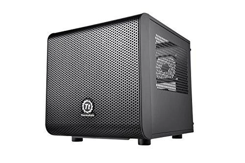 THERMALTAKE Core V1 Mini-ITX Case 2x USB 3.0 ir 1x HD Audio I/O jungtis viršuje, vienas iš anksto įdiegtas 200 mm ventiliatorius