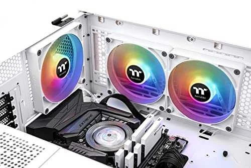 120 mm Thermaltake CT120 ARGB Sync PC aušinimo ventiliatorius baltas 500-2000 aps./min - 2 pak.
