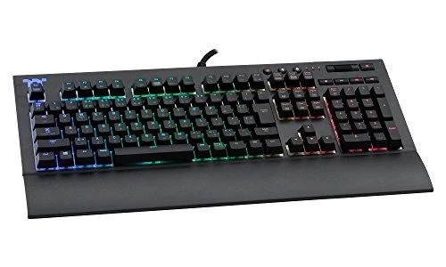 Klaviatūra Thermaltake Premium X1 RGB Cherry MX Mėlyna Sidabrinis KB-TPX-SSBRUS-01 (mechaninė, USB 2.0, juodos spalvos