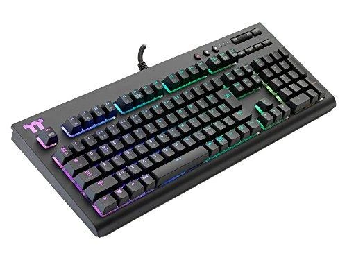 Klaviatūra Thermaltake Premium X1 RGB Cherry MX Mėlyna Sidabrinis KB-TPX-SSBRUS-01 (mechaninė, USB 2.0, juodos spalvos