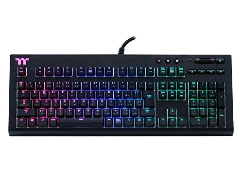 Klaviatūra Thermaltake Premium X1 RGB Cherry MX Mėlyna Sidabrinis KB-TPX-SSBRUS-01 (mechaninė, USB 2.0, juodos spalvos