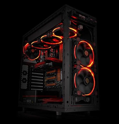 Ventiliatorius korpusui Thermaltake Riing 12 LED Raudona 3 pak. CL-F055-PL12RE-A (120 mm, 1500 aps./min., Raudona)