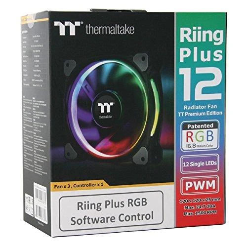 Ventiliatorius Thermaltake Riing 12 RGB Plus TT Premium Edition 3 Pack 3x120mm