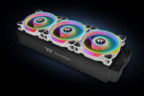 Ventiliatorius Thermaltake Riing Quad 12 RGB TT Premium Edition 3 pakuotės + HUB baltas (CL-F100-PL12SW-A)
