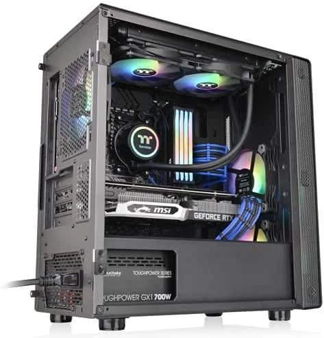 Dėklas|THERMALTAKE|S100 TG|MiniTower|Neįtraukta|MicroATX|MiniITX|Spalva Juodas|CA-1Q9-00S1WN-00