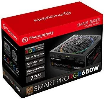 Maitinimo šaltinis Thermaltake Smart Pro RGB 650W PS-SPR-0650FPCBEU-R (650 W, aktyvus, 140 mm)