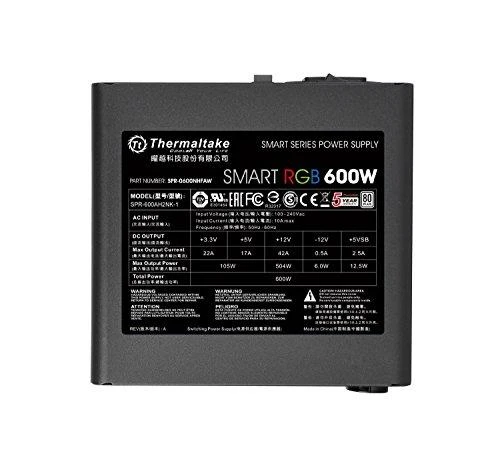 Maitinimo šaltinis Thermaltake Smart 600W RGB PS-SPR-0600NHSAWE-1 (600 W, aktyvus, 120 mm)
