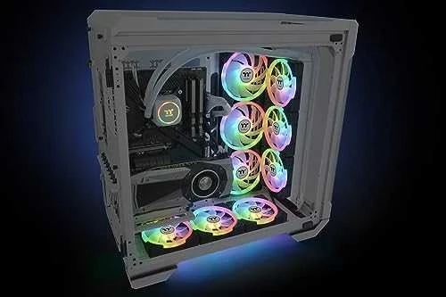 „Thermaltake“ SWAFAN EX14 ARGB ventiliatorius, juodas, 3 pakuotės (CL-F168-PL14SW-A)