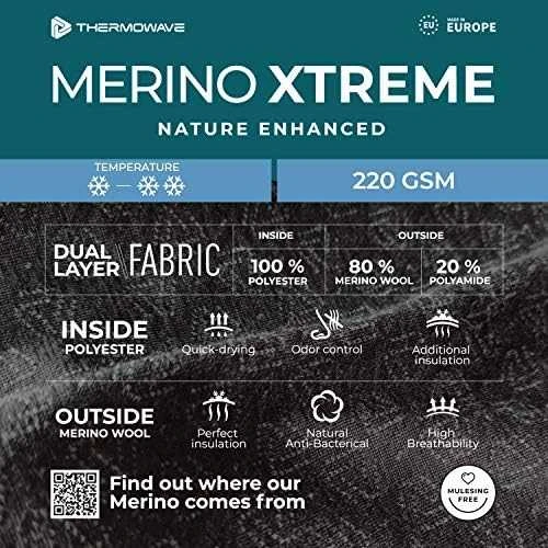 Moteriški termo marškinėliai Thermowave Merino Xtreme - Juoda - XL