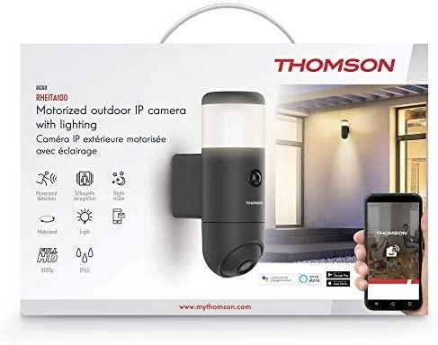 „Thomson RHEITA100“ stebėjimo kamera su apšvietimu, „Wi-Fi“, garso įrašymu ir judesio aptikimu