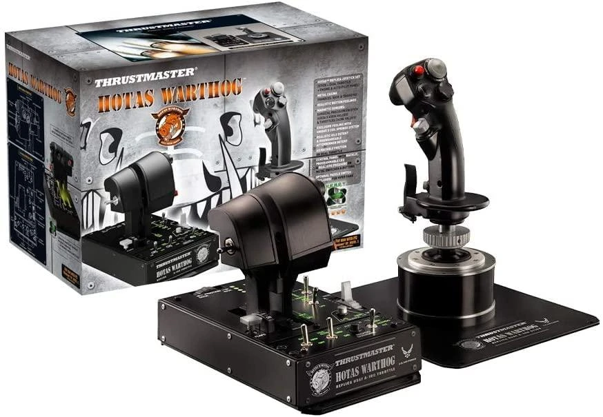 Thrustmaster HOTAS WARTHOG Vairalazdė ir akceleratoriaus valdiklis, Juodas