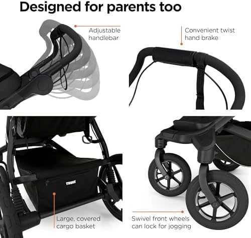 THULE Urban Glide 4 Wheel - keturratis bekelės vežimėlis | Švelni smėlio spalvos