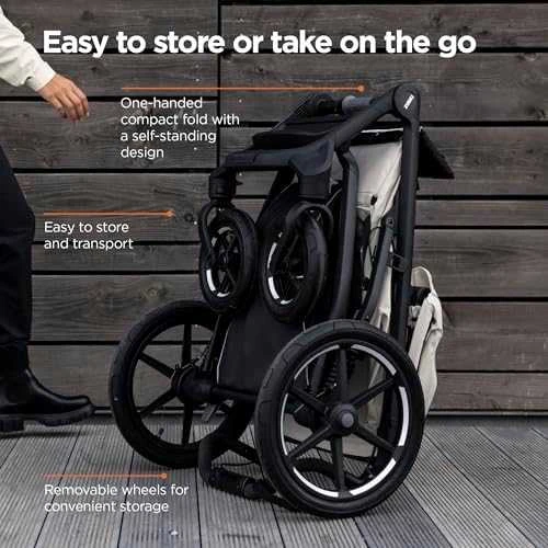 THULE Urban Glide 4 Wheel - keturratis bekelės vežimėlis | Švelni smėlio spalvos