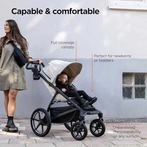THULE Urban Glide 4 Wheel - keturratis bekelės vežimėlis | Švelni smėlio spalvos