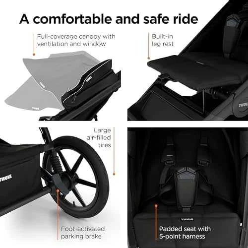 THULE Urban Glide 4 Wheel - keturratis bekelės vežimėlis | Švelni smėlio spalvos