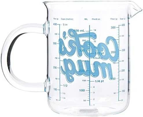 „Thumbs Up 1001700“ matavimo puodelis, 0,5 l, borosilikatinis stiklas