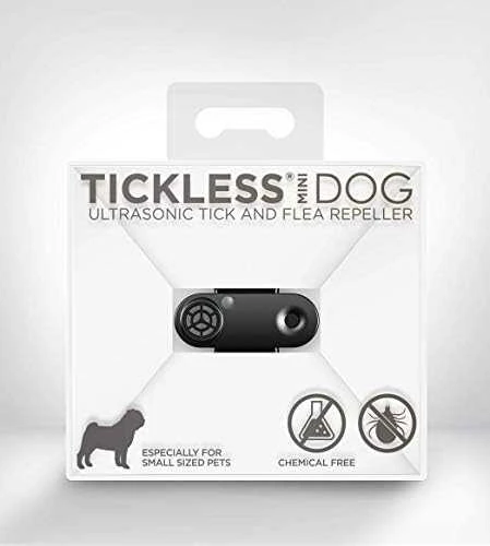 TickLess MINI Dog ultragarsinis šunų pakabukas nuo erkių ir blusų, juodos sp.