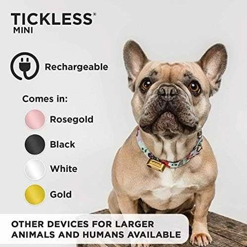 TickLess MINI Dog ultragarsinis šunų pakabukas nuo erkių ir blusų, juodos sp.