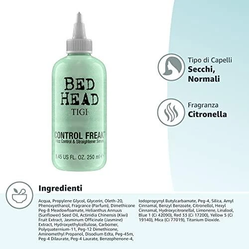Tigi Bed Head Control Freak Serum serumas nepaklusniems plaukams, 250 ml