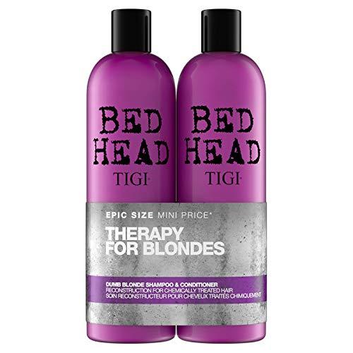 Tigi Bed Head Lova galva Blondinė Duo Kit - Kasetė pažeistiems blondiniams plaukams - 1500 ml