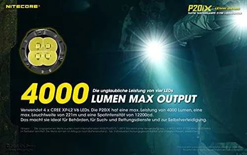 Žibintuvėlis NITECORE P20IX  4000 LUMENS